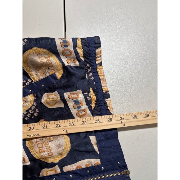 Mureli Jacket Women Large Silk Graphic Polo Club Quilted Collar Lined Full Zip - Picture 9 of 14